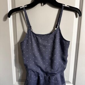 Abercrombie Kids Blue Polka Dot Ruffle Cami – Size 11/12 – New Without Tags